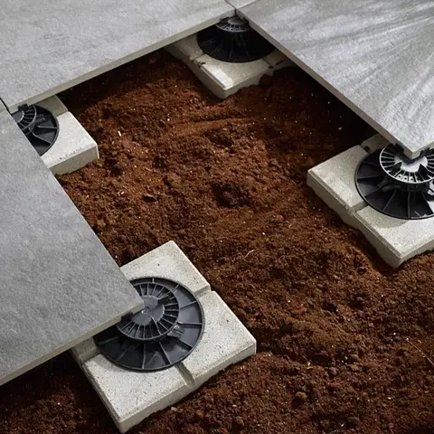 Poser des dalles de terrasse